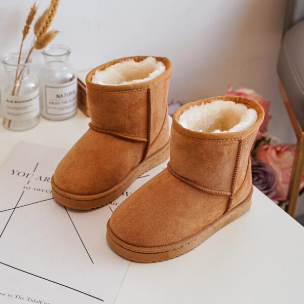 Cizme tip UGG, imblanite, scurte, Camel