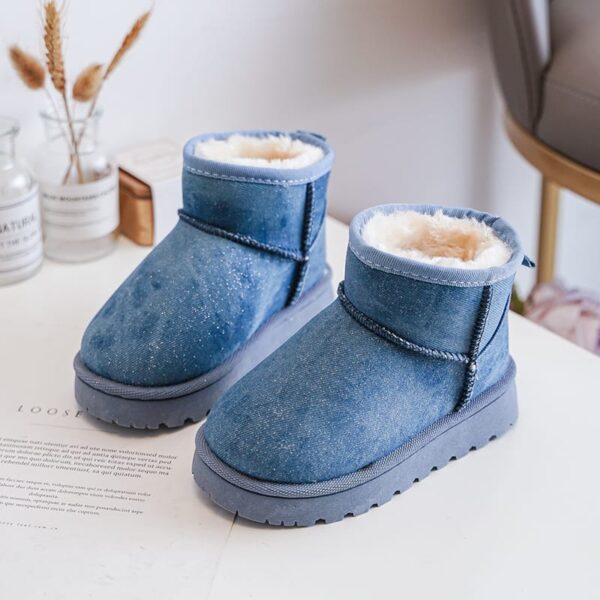 Cizme de zapada fete cu design denim