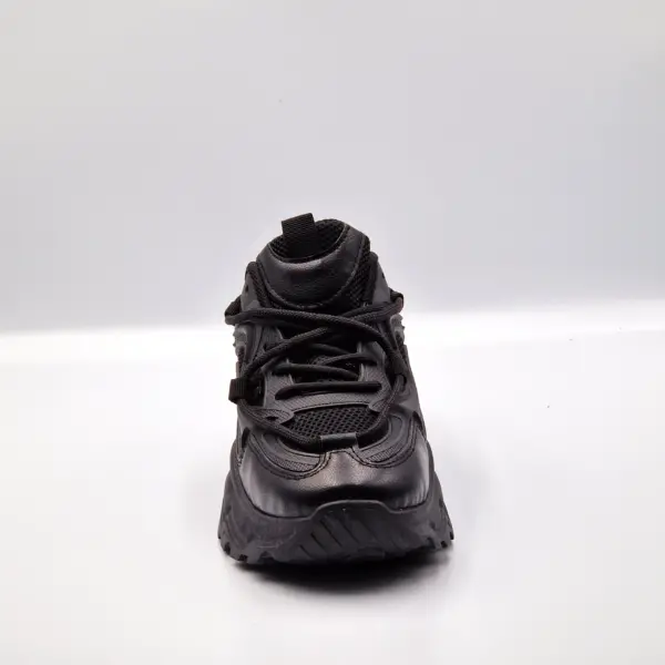 Sneakers dama cu platforma cu insertii de plasa, Negru - imagine 3