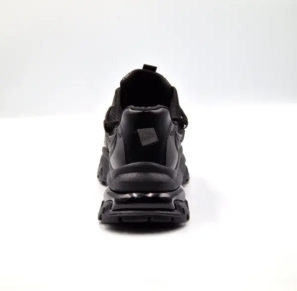 Sneakers dama cu platforma cu insertii de plasa, Negru - imagine 7