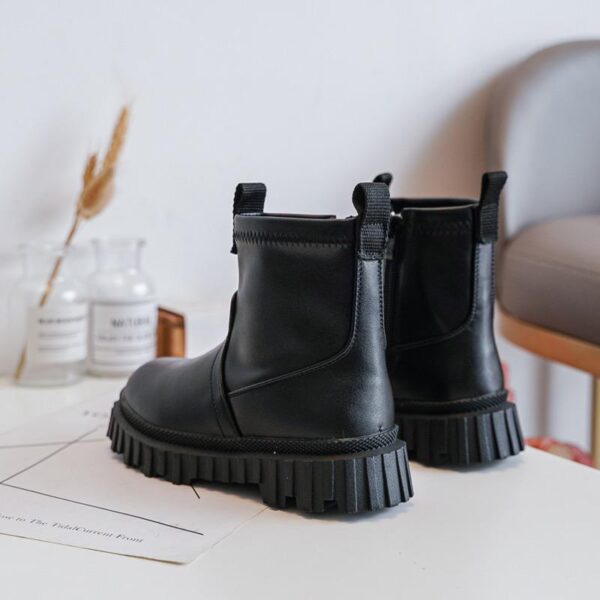 Ghete imblanite, piele ecologica, Negru - imagine 2