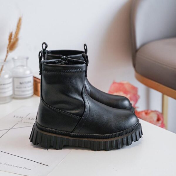 Ghete imblanite, piele ecologica, Negru - imagine 4