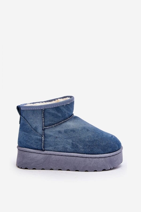 Cizme scurte cu design denim