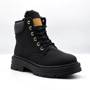 Ghete dama imblanite din piele ecologica, Negru