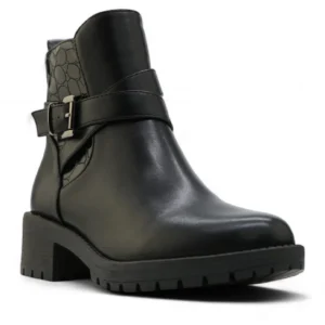 Botine dama cu toc mic, Negru