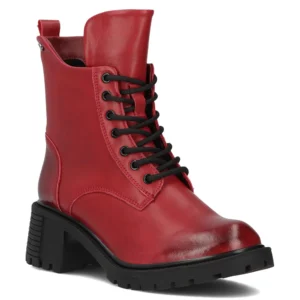 Botine piele naturala DBT6501 Red alniro-store.com 2024-10-16