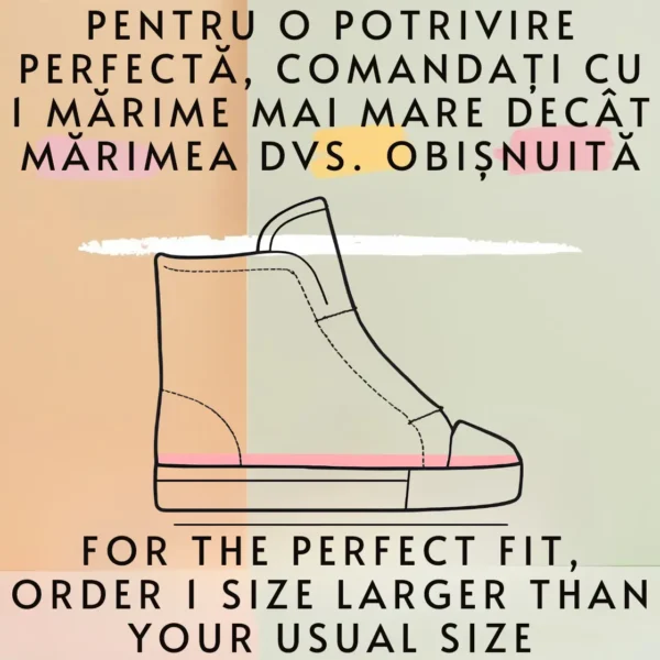 Ghete dama imblanite din piele ecologica, Kaki - imagine 9