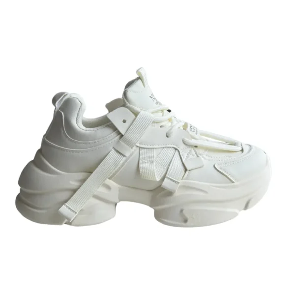 Sneakers dama casual, streetwear, Bej - imagine 4
