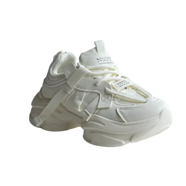 Sneakers dama casual, streetwear, Bej - imagine 5