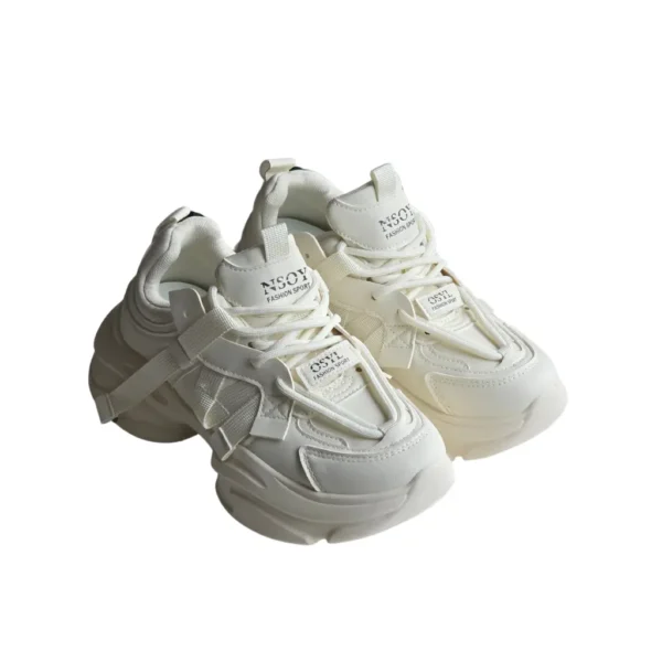 Sneakers dama casual, streetwear, Bej - imagine 8