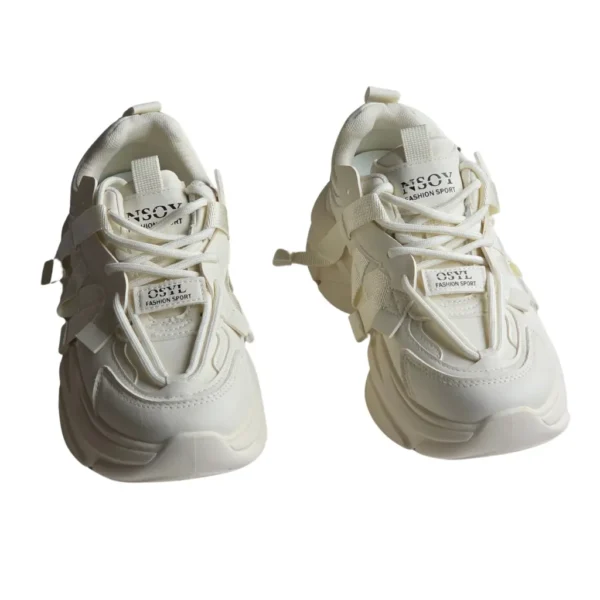 Sneakers dama casual, streetwear, Bej - imagine 10