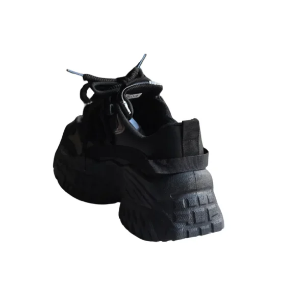 Sneakers dama cu platforma, piele ecologica, Negru - imagine 5