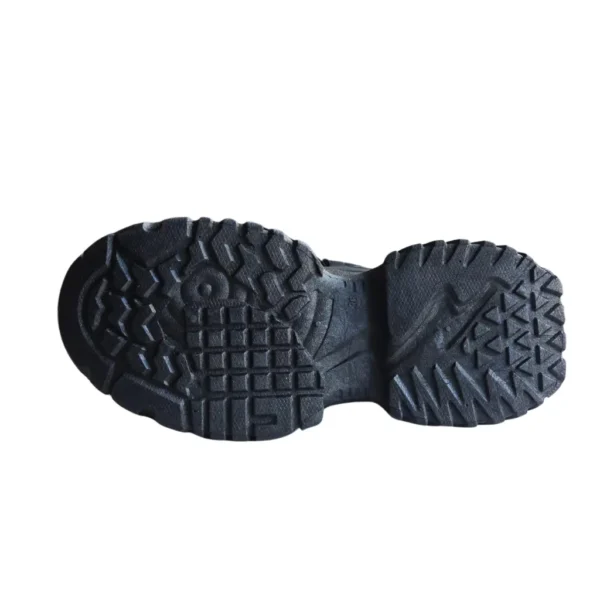 Sneakers dama cu platforma, piele ecologica, Negru - imagine 7