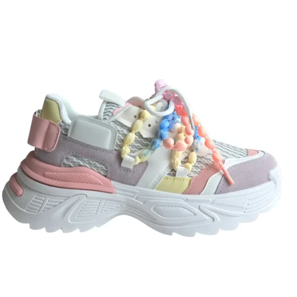 Sneakers dama chunky, stil streetwear, Multicolor - imagine 4