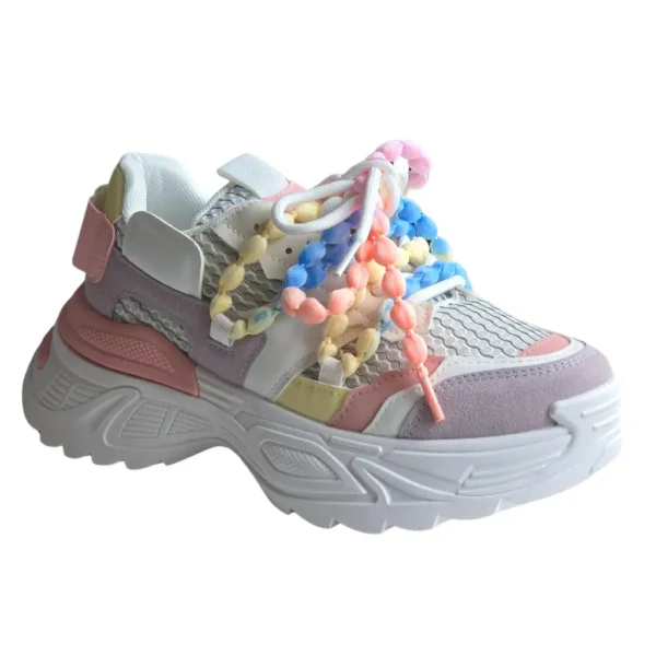 Sneakers dama chunky, stil streetwear, Multicolor - imagine 5