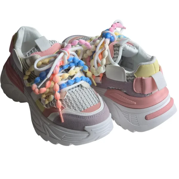 Sneakers dama chunky, stil streetwear, Multicolor - imagine 6
