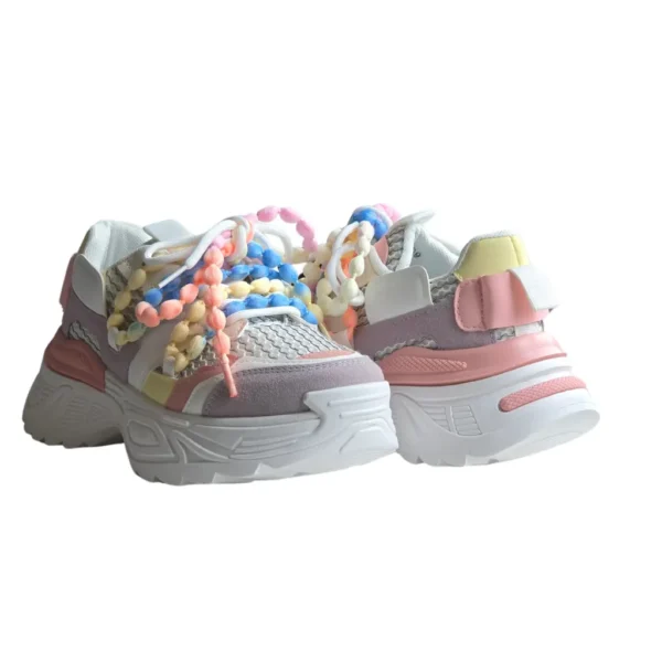 Sneakers dama chunky, stil streetwear, Multicolor - imagine 7