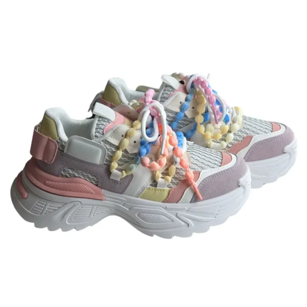 Sneakers dama chunky, stil streetwear, Multicolor - imagine 8