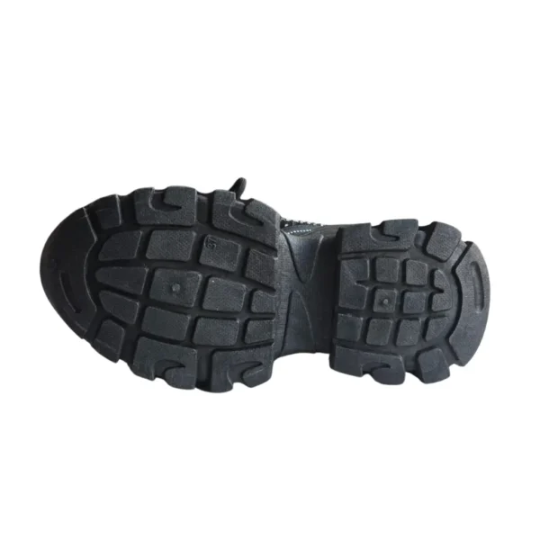 Sneakers dama platforma cu insertii stralucitoare, Negru - imagine 10